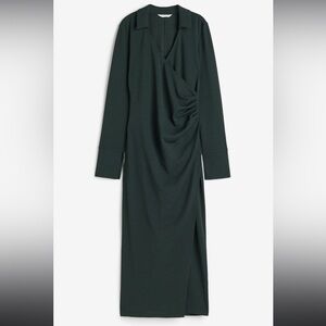 H&M Wrap Jersey dress in Green Small NWT